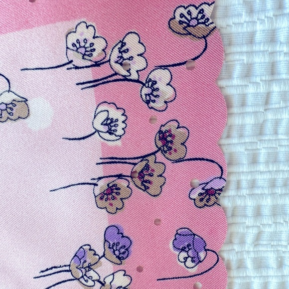 Silk pink scarf carré Nina Ricci - Picture 4 of 9